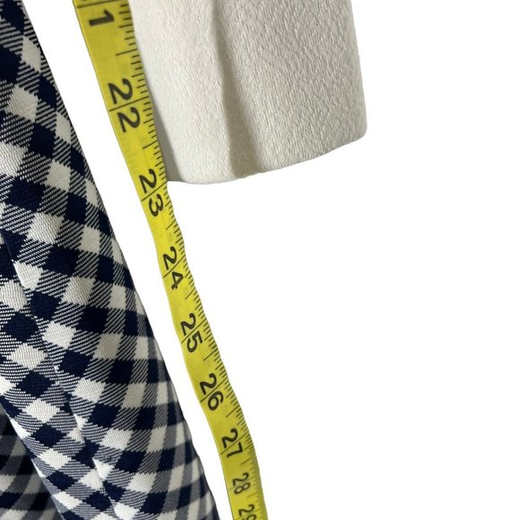 Vintage 60s Blue White Gingham Pattern Long Sleeve Full Length Dress Large - Picture 8 of 11